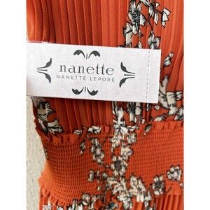 Nanette Lepore Women's Sleeveless Dress Mock Neck, Pleated, Floral, Size 10 NWT
